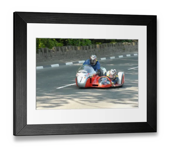 Framed Print : Wally Saunders & Eddie Kiff (NRE BMW) 2012 Pre TT Classic Framed Print : Wally Saunders & Eddie Kiff (NRE BMW) 2012 Pre TT Classic