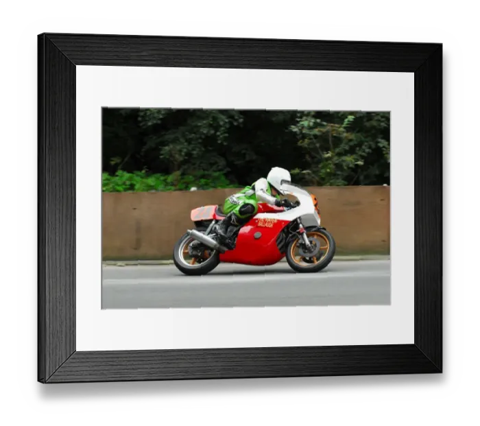 Framed Print : David Crussell (Kawasaki) 2012 Classic Superbike MGP