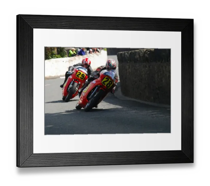 Framed Print : Tom Jackson (Honda) and Henry Bell (Honda) 2011 Pre TT Classic Framed Print : Tom Jackson (Honda) and Henry Bell (Honda) 2011 Pre TT Classic