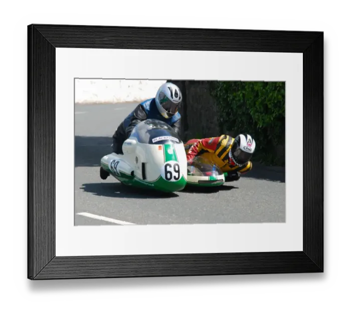 Framed Print : Dick Hawes & Paul Bumphrey (BMW) 2011 Pre TT Classic Framed Print : Dick Hawes & Paul Bumphrey (BMW) 2011 Pre TT Classic