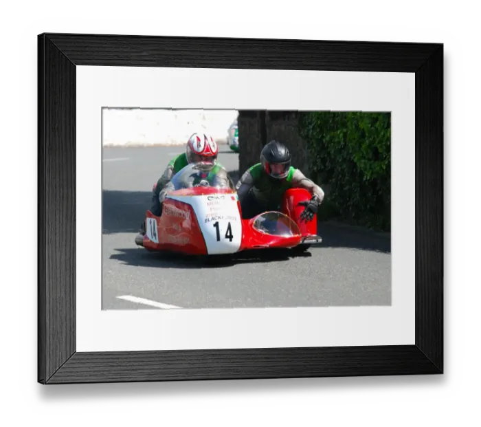 Framed Print : Lenny Pallister & Ian Marriner (Triumph) 2011 Pre TT Classic Framed Print : Lenny Pallister & Ian Marriner (Triumph) 2011 Pre TT Classic