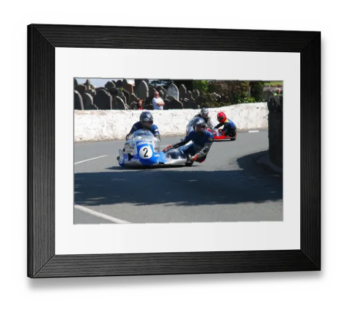 Framed Print : Nick Houghton & Paul Thomas (Nourish Weslake) 2011 Pre TT Classic Framed Print : Nick Houghton & Paul Thomas (Nourish Weslake) 2011 Pre TT Classic