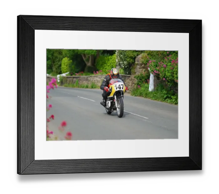 Framed Print : Vladimir Kotland (Yamaha) 2011 Pre TT Classic