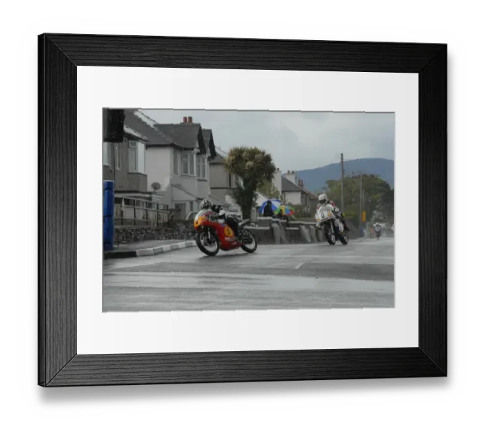 Framed Print : Chris Palmer (Norton) and Guy Martin (Triumph) 2007 Pre TT Classic Framed Print : Chris Palmer (Norton) and Guy Martin (Triumph) 2007 Pre TT Classic