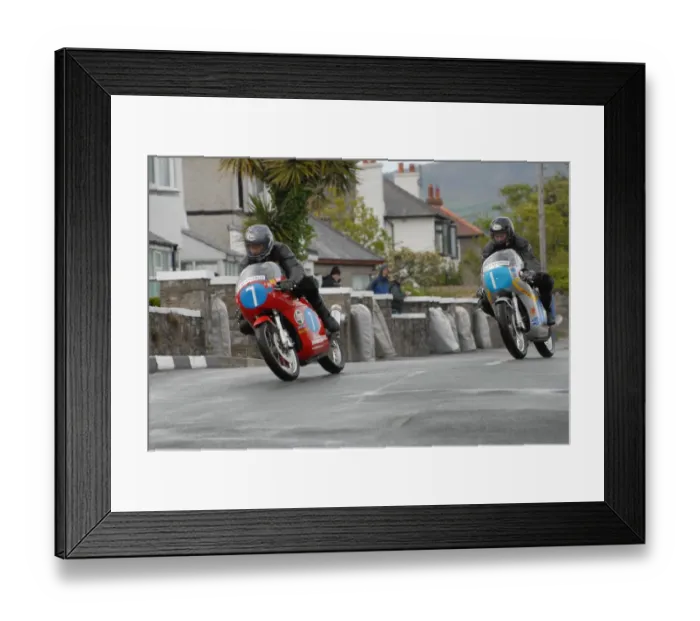 Framed Print : Dave Madsen-Mygdal (Honda) and Alan Oversby (Honda) 2007 Pre TT Classic Framed Print : Dave Madsen-Mygdal (Honda) and Alan Oversby (Honda) 2007 Pre TT Classic