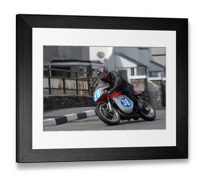 Framed Print : Harold Bromiley (Bultaco) 2007 Pre TT Classic