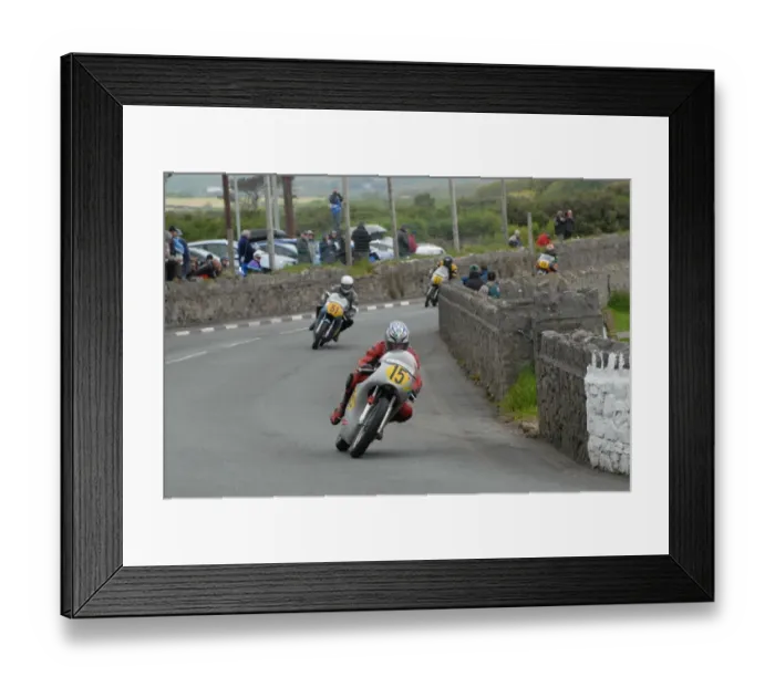 Framed Print : Bill Wark (Norton) 2007 Pre TT Classic