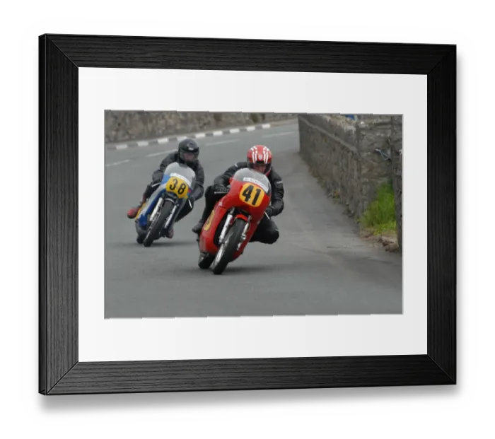 Framed Print : Henry Bell (Honda Drixton) and Danny Pullen (Suzuki) 2007 Pre TT Classic Framed Print : Henry Bell (Honda Drixton) and Danny Pullen (Suzuki) 2007 Pre TT Classic