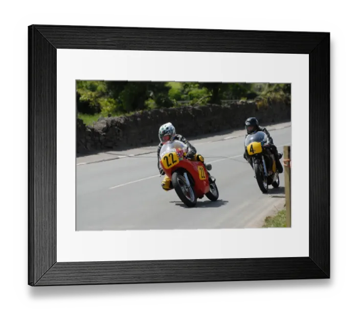 Framed Print : Meredydd Owen (Seeley G50) and Derek Whalley (Aermacchi) 2007 Pre TT Classic Framed Print : Meredydd Owen (Seeley G50) and Derek Whalley (Aermacchi) 2007 Pre TT Classic