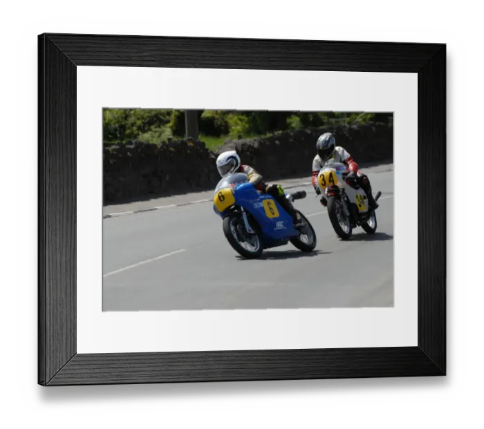 Framed Print : Paul Coward (Nourish Weslake) and Barry Edwards (Honda) 2007 Pre TT Classic Framed Print : Paul Coward (Nourish Weslake) and Barry Edwards (Honda) 2007 Pre TT Classic