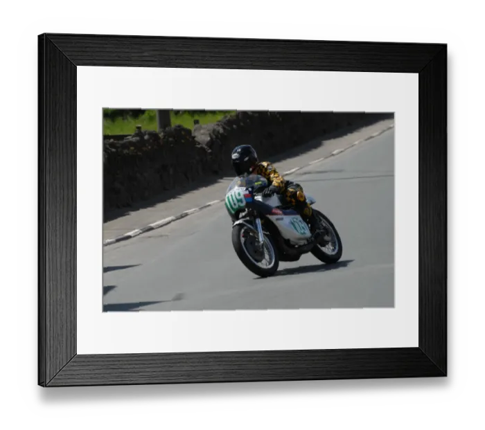 Framed Print : Anita Buxton (Suzuki) 2007 Pre TT Classic