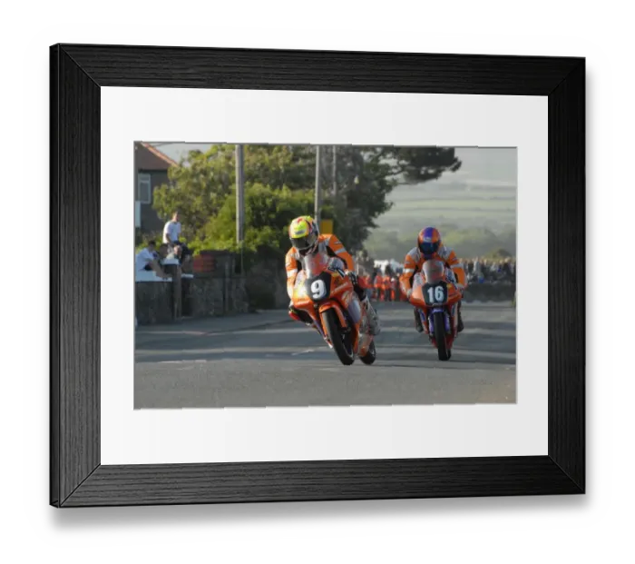 Framed Print : Ian Lougher (Jackson) and Roy Richardson (Honda) 2009 Post TT Framed Print : Ian Lougher (Jackson) and Roy Richardson (Honda) 2009 Post TT