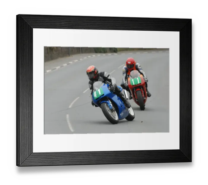 Framed Print : Dave Sells (Honda) and Phil Wakefield (Honda) 2009 Post TT Framed Print : Dave Sells (Honda) and Phil Wakefield (Honda) 2009 Post TT
