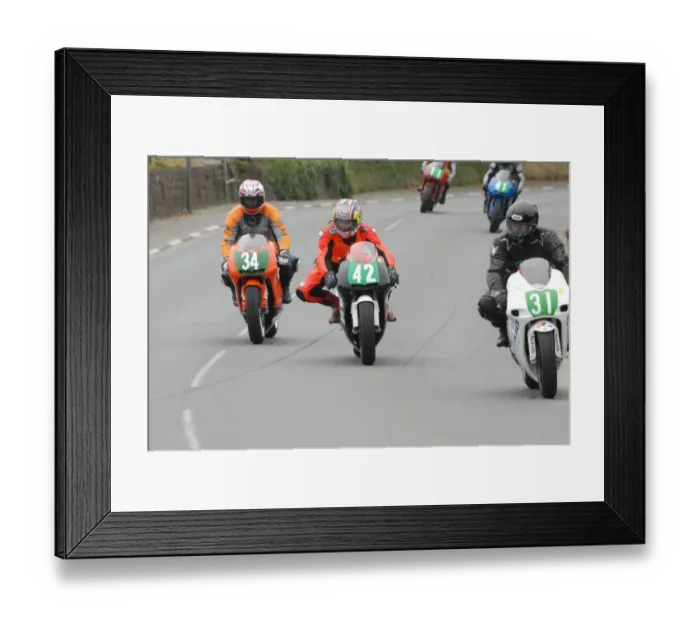Framed Print : Peter Simpson (Honda) and Kevin Main (Honda) and Carl Roberts (Yamaha) 2009 Post TT Framed Print : Peter Simpson (Honda) and Kevin Main (Honda) and Carl Roberts (Yamaha) 2009 Post TT