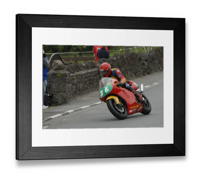 Framed Print : Peter Wakefield (Honda) 2009 Post TT
