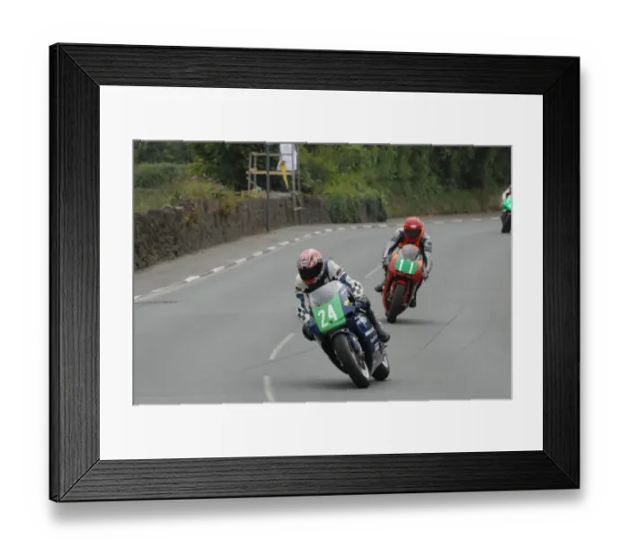 Framed Print : Carl Salvage (Yamaha) and Phil Wakefield (Honda) 2009 Post TT Framed Print : Carl Salvage (Yamaha) and Phil Wakefield (Honda) 2009 Post TT