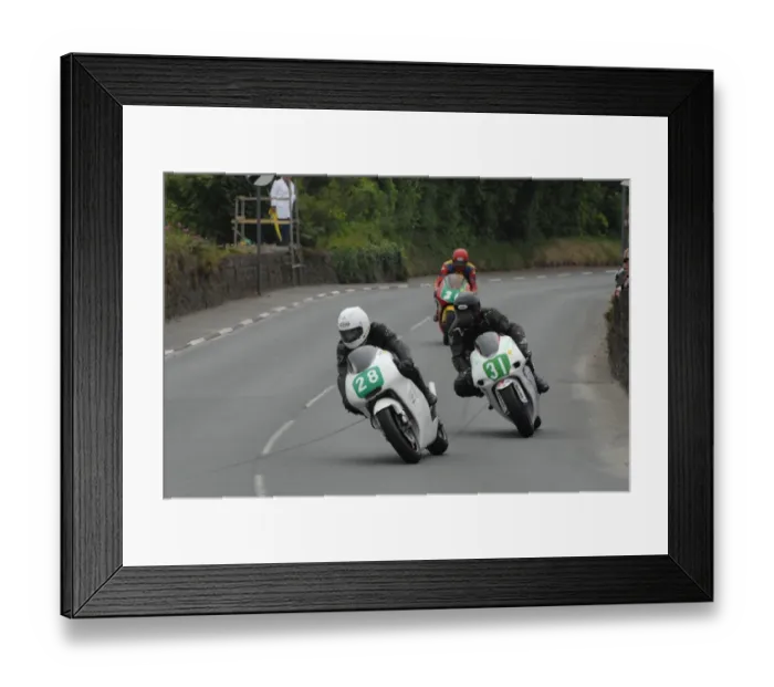 Framed Print : Tom Snow (Honda) and Carl Roberts (Yamaha) 2009 Post TT Framed Print : Tom Snow (Honda) and Carl Roberts (Yamaha) 2009 Post TT