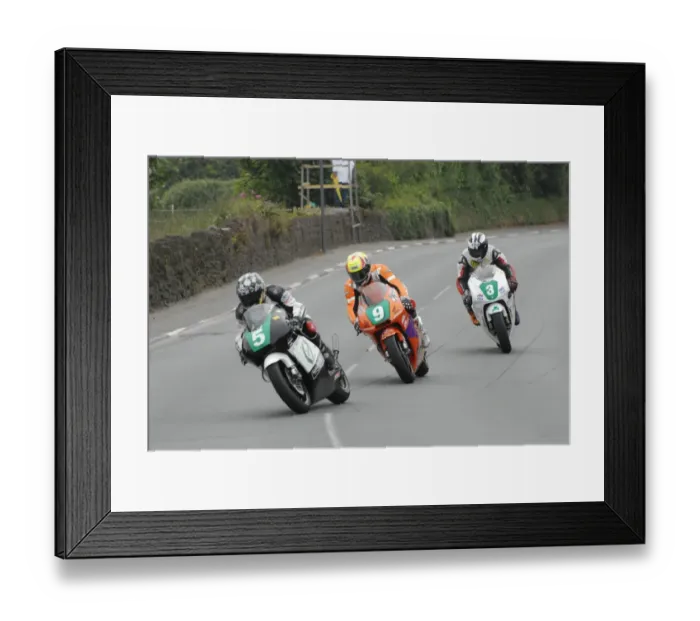 Framed Print : Chris Palmer (Honda) and Ian Lougher (Barnes) and Michael Dunlop (Honda) 2009 Post TT Framed Print : Chris Palmer (Honda) and Ian Lougher (Barnes) and Michael Dunlop (Honda) 2009 Post TT