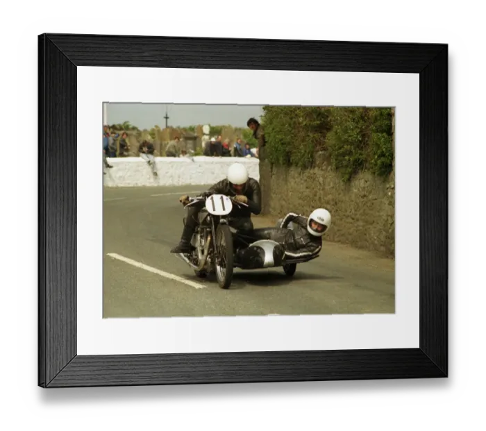 Framed Print : Roger Allen & Sue Allen (Norton) 1988 Pre TT Classic Framed Print : Roger Allen & Sue Allen (Norton) 1988 Pre TT Classic
