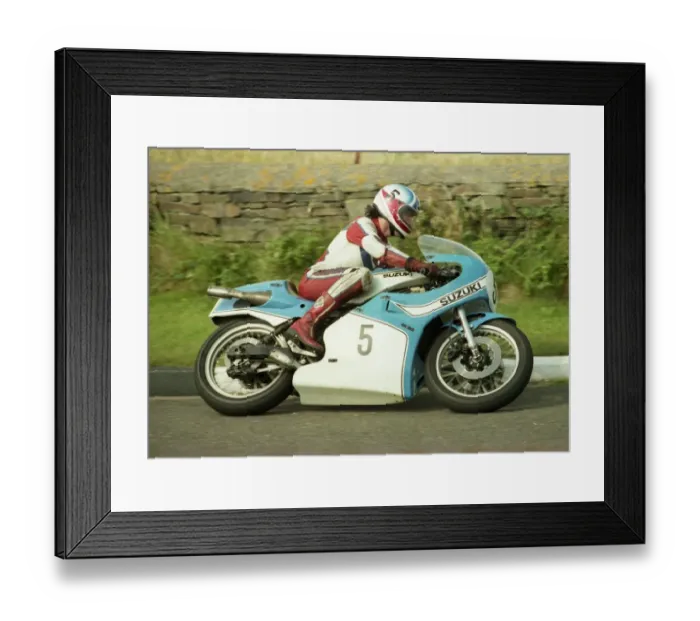 Framed Print : Mike Kneen (Suzuki) 1980 Jurby Road Framed Print : Mike Kneen (Suzuki) 1980 Jurby Road
