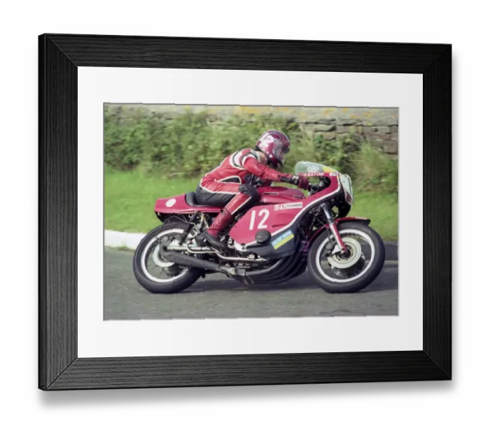 Framed Print : Peter Eaton (Rickman Kawasaki) 1980 Jurby Road Framed Print : Peter Eaton (Rickman Kawasaki) 1980 Jurby Road
