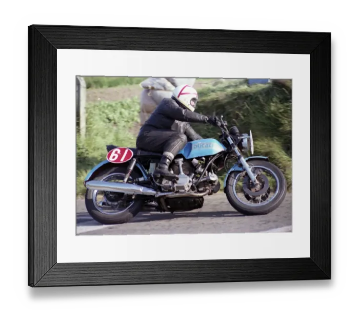 Framed Print : Bill Snelling (Ducati) 1980 Jurby Road Framed Print : Bill Snelling (Ducati) 1980 Jurby Road