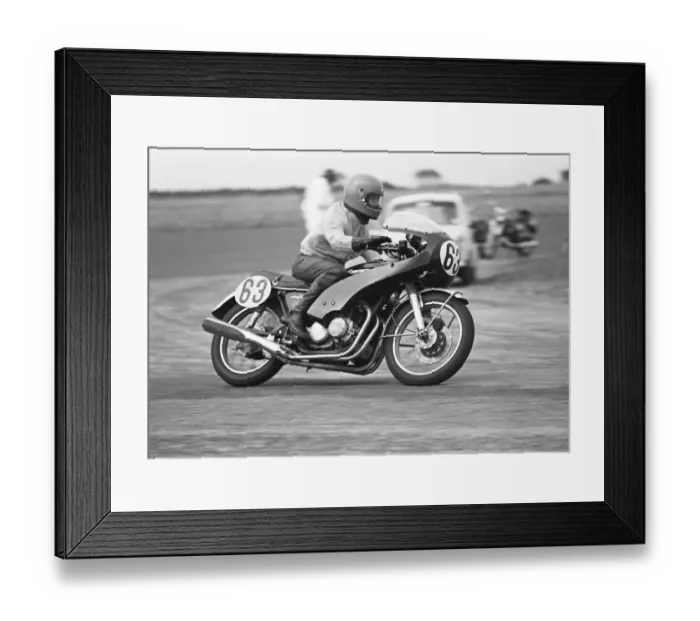 Framed Print : Phil Kneen (Honda) 1978 Jurby Airfield Framed Print : Phil Kneen (Honda) 1978 Jurby Airfield