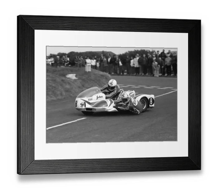 Framed Print : George Oates & John Molyneux (Kawasaki) 1977 Jurby Road Framed Print : George Oates & John Molyneux (Kawasaki) 1977 Jurby Road