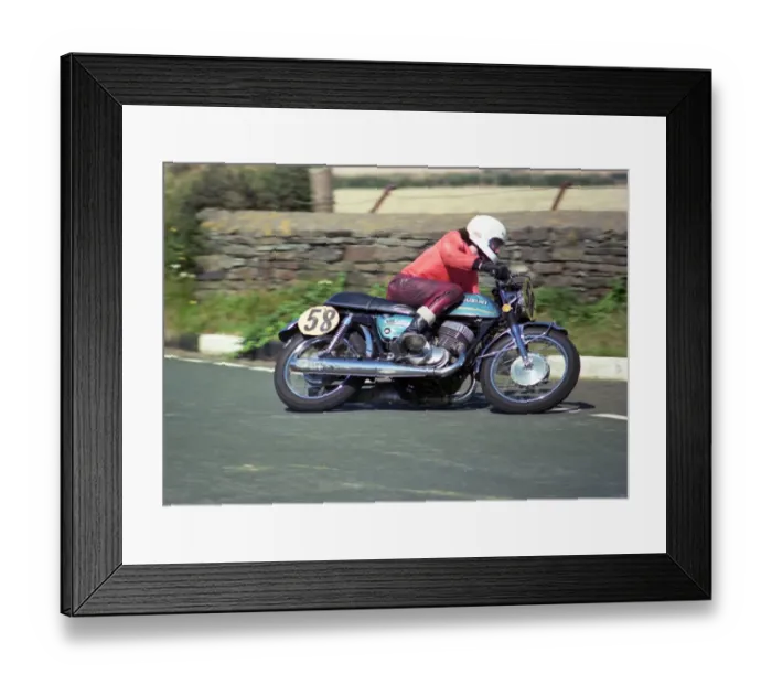 Framed Print : Peter Quaggin (Suzuki) 1976 Jurby Road Framed Print : Peter Quaggin (Suzuki) 1976 Jurby Road