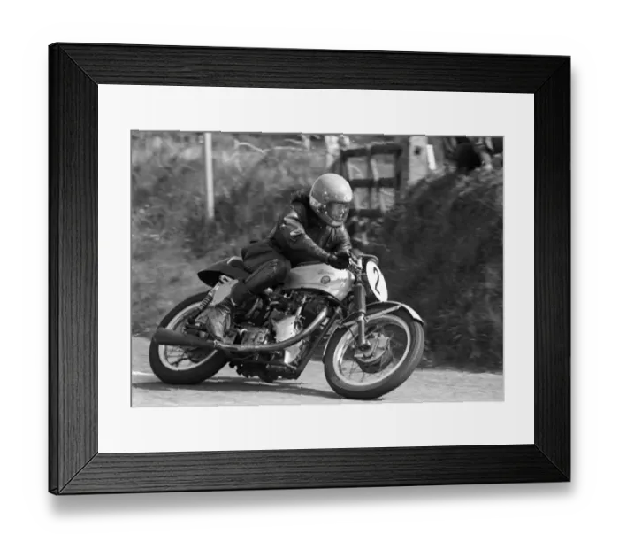 Framed Print : Peter Kermode (Velocette) 1975 Jurby Road Framed Print : Peter Kermode (Velocette) 1975 Jurby Road
