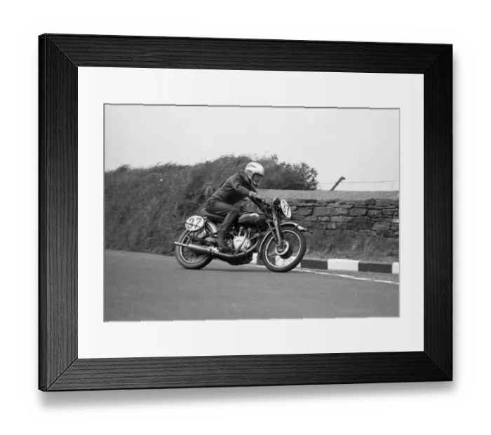 Framed Print : Geoff Biggs (Vincent) 1972 Jurby Road Framed Print : Geoff Biggs (Vincent) 1972 Jurby Road
