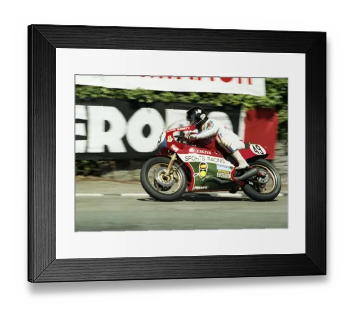 Framed Print : Roger Burnett (Cagiva) 1984 Formula One TT Framed Print : Roger Burnett (Cagiva) 1984 Formula One TT