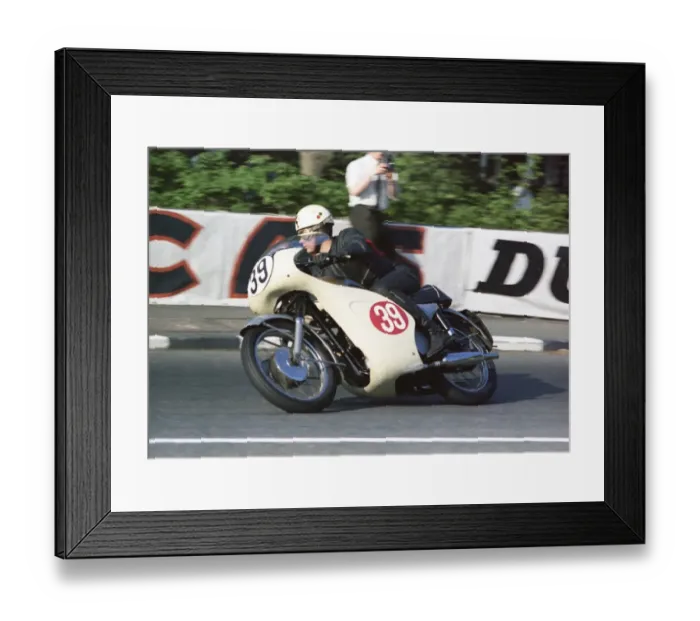 Framed Print : Ron Baylie (Triumph) 1967 Production 500 TT Framed Print : Ron Baylie (Triumph) 1967 Production 500 TT