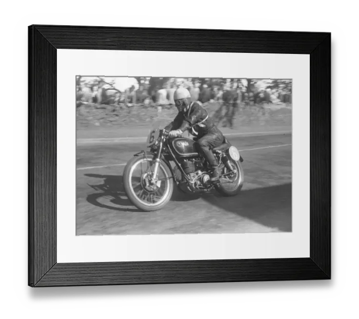 Framed Print : Syd Barnett (AJS) 1952 Junior TT Framed Print : Syd Barnett (AJS) 1952 Junior TT