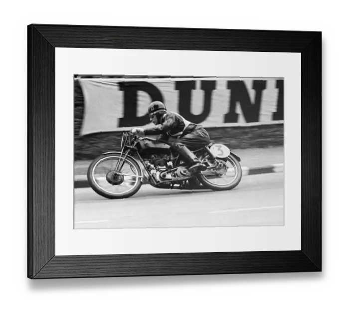 Framed Print : Charlie Bruce (Velocette) 1952 Lightweight TT Framed Print : Charlie Bruce (Velocette) 1952 Lightweight TT