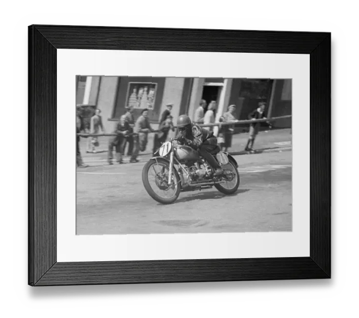 Framed Print : Adrian Burton (Douglas) 1952 Junior Clubman TT Framed Print : Adrian Burton (Douglas) 1952 Junior Clubman TT