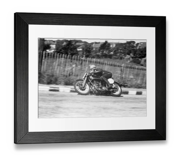 Framed Print : Jack Brett (AJS) 1952 Junior TT Framed Print : Jack Brett (AJS) 1952 Junior TT