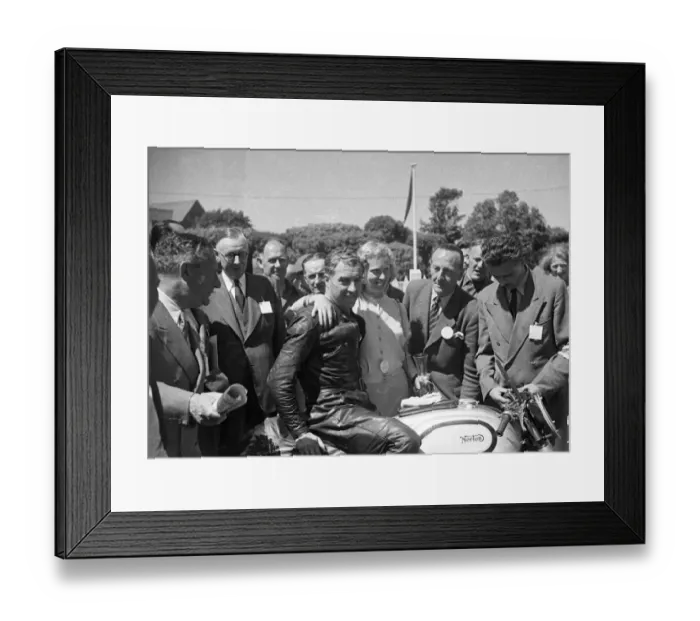 Framed Print : Artie Bell (Norton) 1950 Senior TT Framed Print : Artie Bell (Norton) 1950 Senior TT