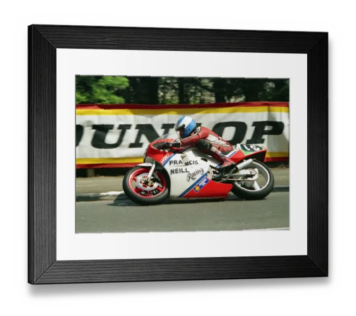 Framed Print : Steve Cull (Honda) 1988 Junior TT