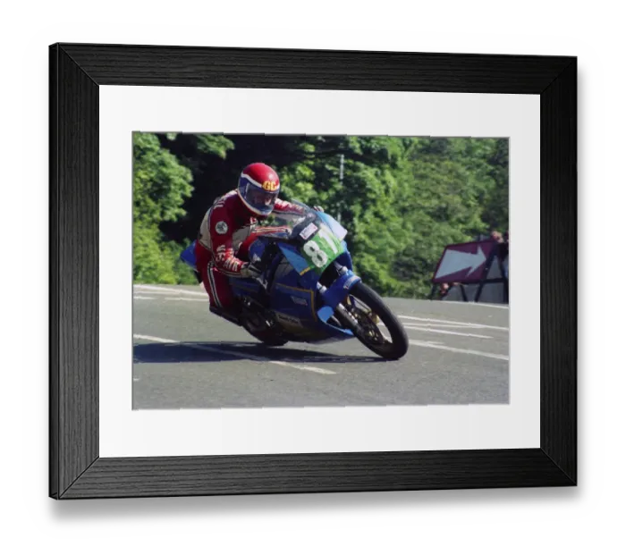 Framed Print : Graham Cannell (Yamaha) 1987 250cc Production TT Framed Print : Graham Cannell (Yamaha) 1987 250cc Production TT