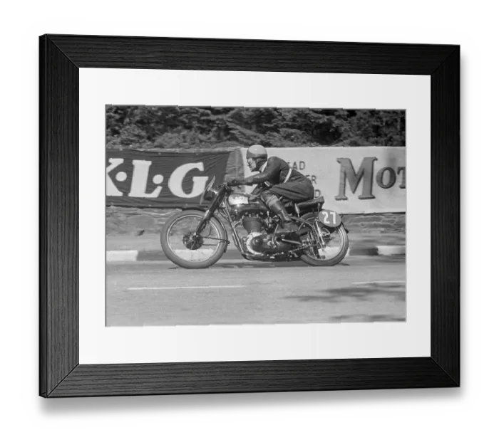 Framed Print : G N Camfield (Norton) 1951 Senior Clubman TT