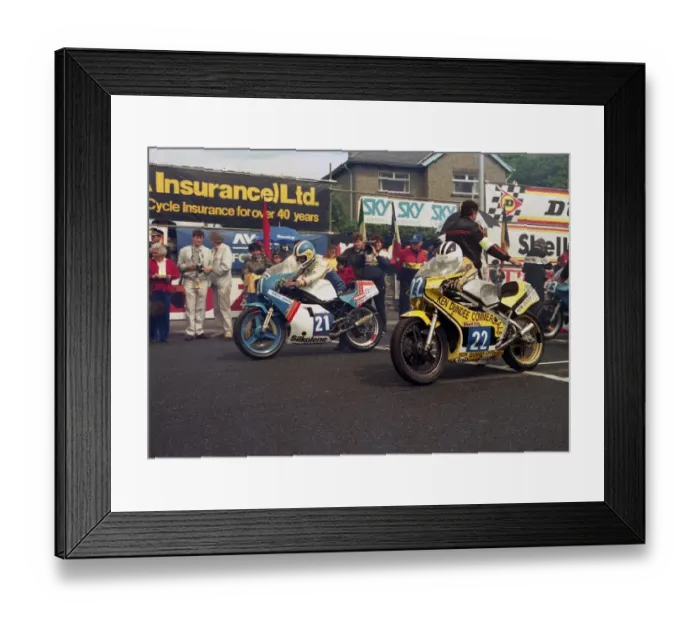 Framed Print : Gary Radcliffe (Yamaha) and Michael Dunlop (Yamaha) 1992 Junior TT Framed Print : Gary Radcliffe (Yamaha) and Michael Dunlop (Yamaha) 1992 Junior TT