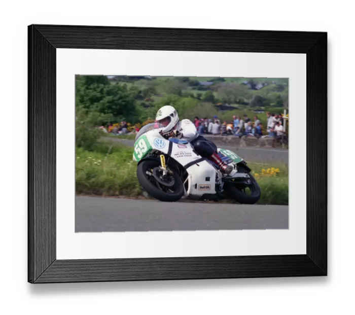 Framed Print : Frank Finch (Suzuki) 1987 Production B TT