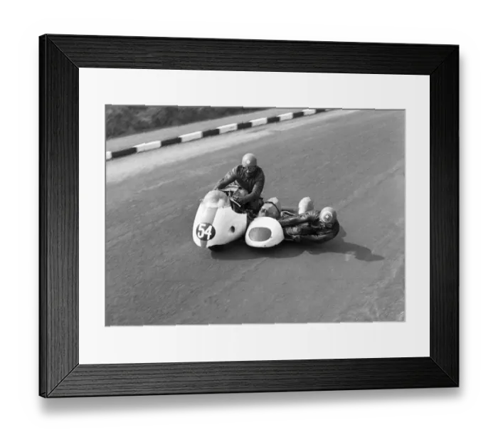 Framed Print : R G Ford & G Hughes (Triumph) 1965 Sidecar TT Framed Print : R G Ford & G Hughes (Triumph) 1965 Sidecar TT