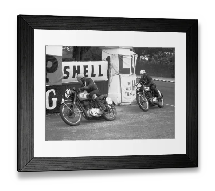 Framed Print : Ken Lindsay (BSA) and Des Fellows (BSA) 1955 Junior Clubman TT Framed Print : Ken Lindsay (BSA) and Des Fellows (BSA) 1955 Junior Clubman TT
