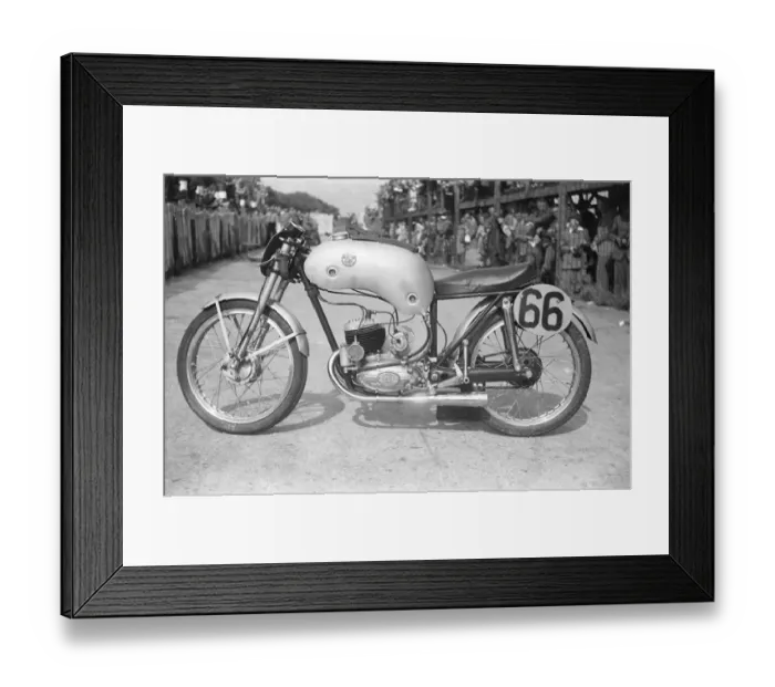 Framed Print : Lionel Frenchs EMC Puch 1952 Ultra Lightweight TT Framed Print : Lionel Frenchs EMC Puch 1952 Ultra Lightweight TT
