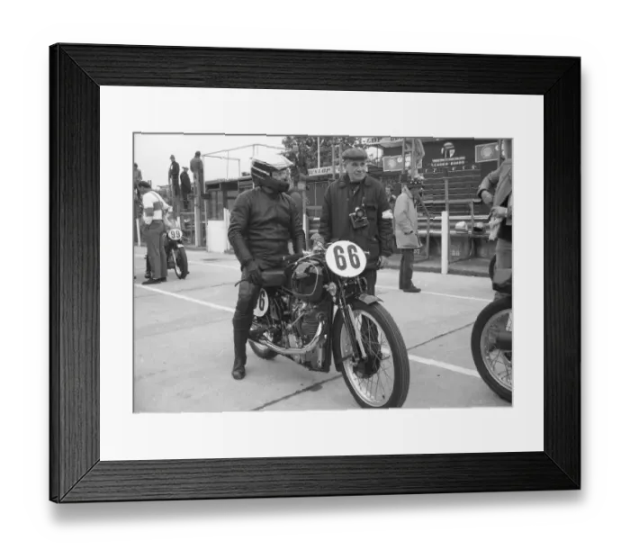 Framed Print : Bernard Guerin (Velocette) and Ralph Seymour 1988 Classic Parade Framed Print : Bernard Guerin (Velocette) and Ralph Seymour 1988 Classic Parade