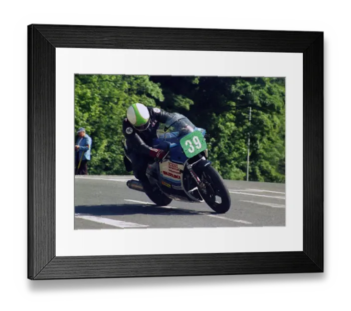 Framed Print : Alex George (Suzuki) 1987 Production B TT
