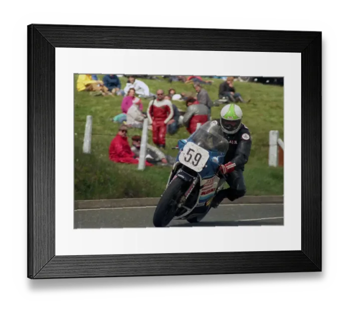 Framed Print : Alex George (Suzuki) 1987 Formula One TT