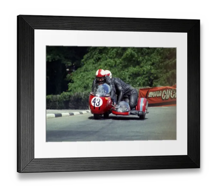 Framed Print : Trevor Greening & Roger Parker (BSA) 1974 Sidecar 500cc TT Framed Print : Trevor Greening & Roger Parker (BSA) 1974 Sidecar 500cc TT